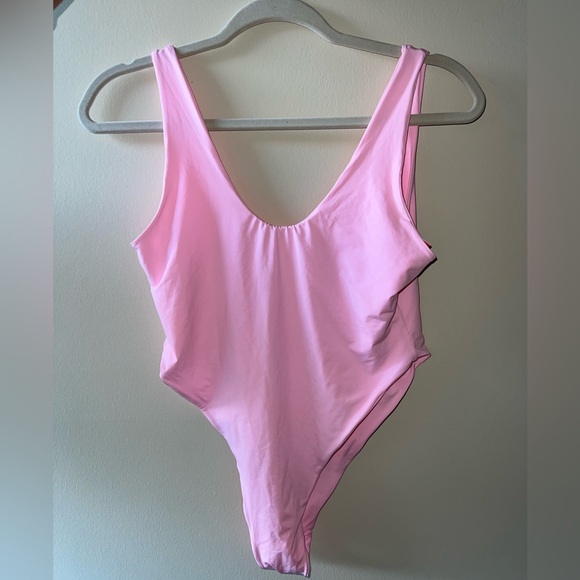 Four Three Seven 437 One Piece Pink Swim Suit Large - Picture 2 of 4